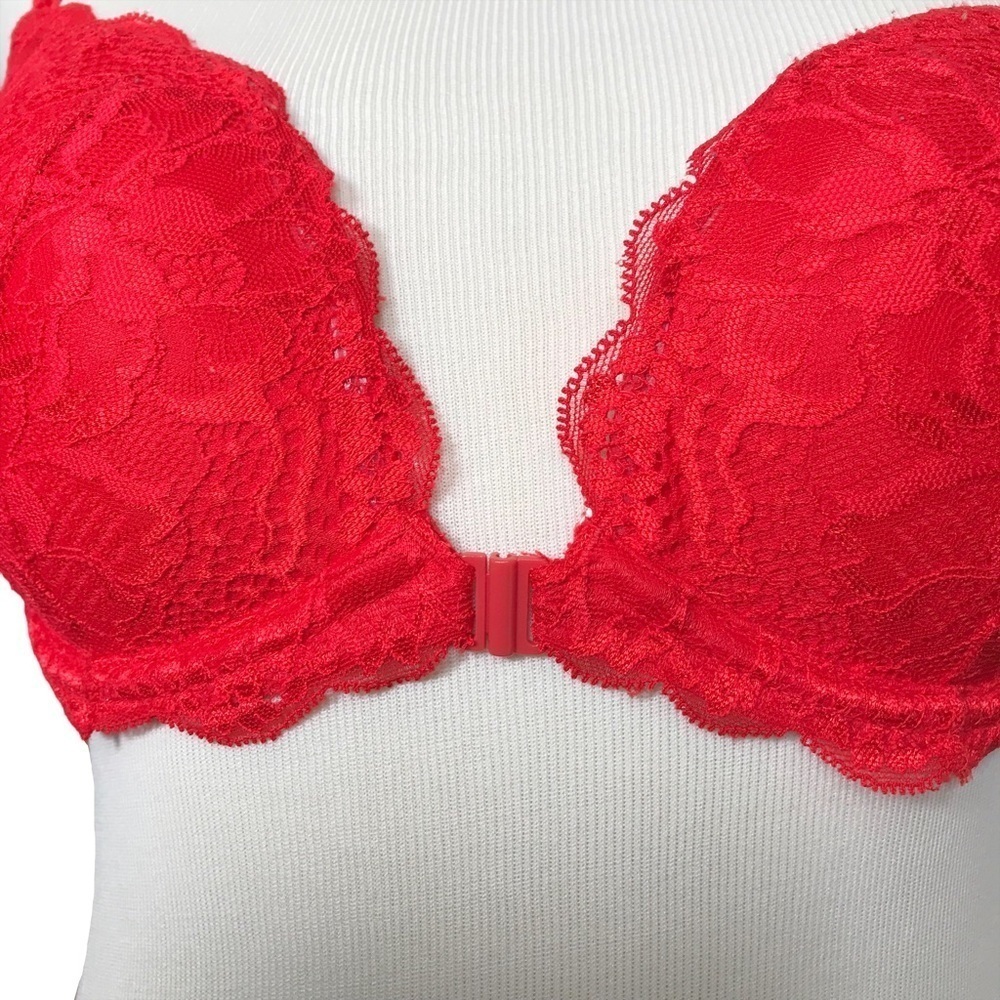 Victoria’s Secret PINK Red Lace Date Racerback Bra Size 34C - Picture 4 of 11